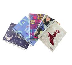 5 un Caderno escolar espiral 1/8 Capa Dura sortida 80fls