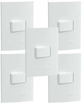 5 un conjunto interruptor simples lunare 10a 250v schneider