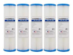 5 Un Filtro Plissado Hydronix Cavalete Lavável 10" 50 Micras
