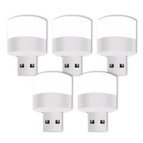 5 Un Luminária Led Usb Luz Leitura Lampada Mini Portátil Abajur