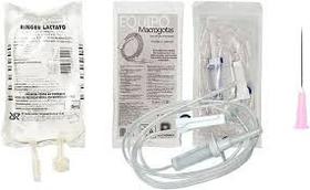 5 un soro ringer lactato 500 ml + equipo e agulha 40x12 jp fluidoterapia