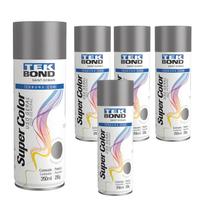 5 Un Tinta Spray Grafite 350ml 250g Alta Fixacao Tekbond 5 Un Tinta Spray Grafite 350ml 250g Alta Fixacao Tekbond