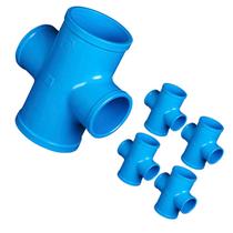 5 Und-Cruzeta de Redução PN125 DN75X50mm Soldável Instalação Fácil p/ Irrigação Eficiente