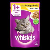 5 und Petisco Whiskas Sachê para Gatos Sabor Frango ao Molho 85 gr