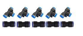 5 Uniao Emenda Reta Engate Rapido Pu 6mm + 5 Tee Pu 6mm 5 Uniao Emenda Reta Engate Rapido Pu 6mm + 5 Tee Pu 6mm