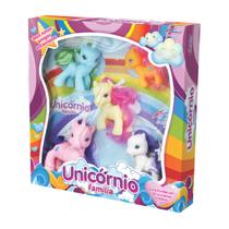 5 Unicornios Familia De Vinil Coloridos Apolo Brinquedos