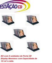 5 Unid Display Porta Cd Newness Flip109 - Capacidade 12 Cds