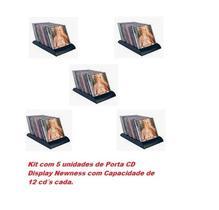 5 Unid Display Porta Cd Newness Flip109 - Capacidade 12 Cds