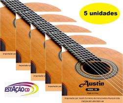 5 unid Encordoamento Cordas Violão Nylon - Kauthon Austin 5 unid Encordoamento Cordas Violão Nylon - Kauthon Austin