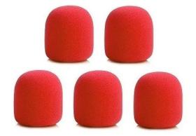 5 unid Espuma Protetora para Microfone Vermelha -SM58 MXT 5 unid Espuma Protetora para Microfone Vermelha -SM58 MXT