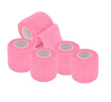 5 Unidades Bandagem Atadura Tam 5cmx4,5m Elastica Flexivel Hopeer - Rosa