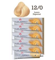 5 Unidades Coloração Color Perfect 12/0 Louro Especial Wella