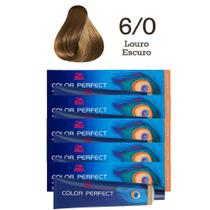 5 Unidades Coloração Color Perfect 6/0 Louro Escuro Wella