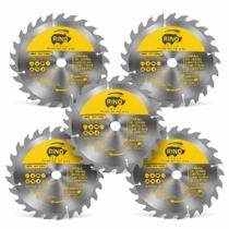 5 Unidades Disco Serra Circular 185mm 24 Dentes - Rino