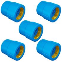 5 Unidades Luva LR Bucha Latão 20x1/2" Azul 5 Unidades Luva LR Bucha Latão 20x1/2" Azul