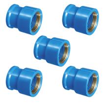 5 Unidades Luva LR Bucha Latão 25x1/2" Azul 5 Unidades Luva LR Bucha Latão 25x1/2" Azul