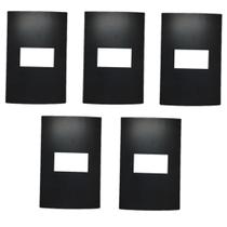 5 unidades Placa 4x2 1 Posto Ebony Clean Margiriius 14448