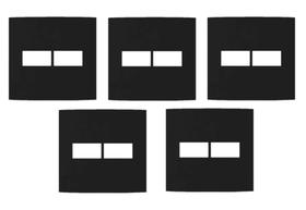 5 unidades Placa 4x4 2 Postos Ebony Clean Margirius 14453