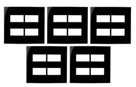 5 unidades Placa 4x4 4 Postos Separados Ebony Margirius 15909 5 unidades Placa 4x4 4 Postos Separados Ebony Margirius 15909