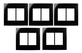 5 unidades Placa 4x4 6 Postos Ebony Margirius 15908 5 unidades Placa 4x4 6 Postos Ebony Margirius 15908