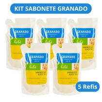 5 Unidades Sabonete Líquido Granado Bebê Glicerina - Refil 250ml Cada