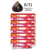 5 Unidades Tonalizante Color Touch 5/71 Castanho Claro Marrom Acinzentado Wella Professionals