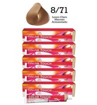 5 Unidades Tonalizante Color Touch 8/71 Louro Claro Marrom Acinzentado Wella Professionals