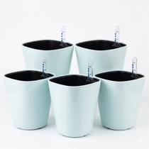 5 Unidades Vaso Autoirrigável Quadrado 14cm - Branco 5 Unidades Vaso Autoirrigável Quadrado 14cm - Branco