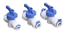 5 Valvula Registro Engate Rápido Branca Filtro Purificador 1/4, 8, 3/8 Ibbl Latina Consul Electrolux Soft Everest