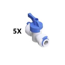 5 Valvula Registro Engate Rápido Branca Filtro Purificador 1/4, 8, 3/8 Ibbl Latina Consul Electrolux Soft Everest