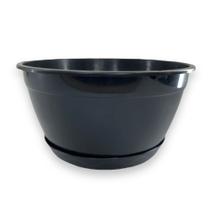 5 Vaso Cuia N22 Preta Com Prato Embutido Plantas Promocional