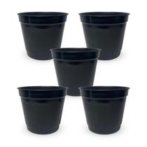 5 Vaso Plastico Preto 3 Litros Para Flores Plantas e Mudas
