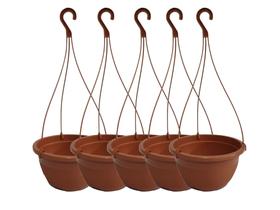 5 Vasos De Plantas Preto Vaso De Pendurar Enfeite Jardim