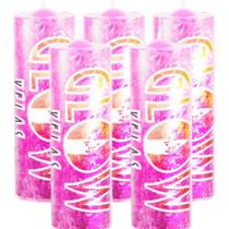 5 Velas De 7 Dias Rosa 100% Parafina Pura 260g