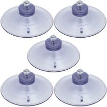 5 Ventosa de 90mm (9 cm) Em PVC Cristal Com Parafuso e Porca 5 Ventosa de 90mm (9 cm) Em PVC Cristal Com Parafuso e Porca
