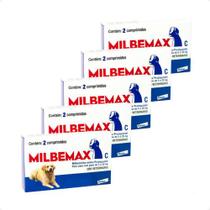 5 Vermifugo Milbemax Para Cães De 5 A 25kg C/ 2 Comprimidos