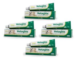 5 Vetaglos Pomada Cicatrizante 50g - Vetnil - Validade Boa