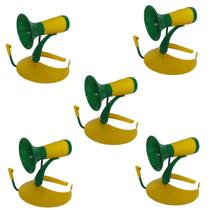5 Viseira C/ Corneta Vuvuzela Divertida Brasil Copa Do Mundo