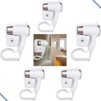 5 x Secador De Cabelo 110v Com Suporte De Parede Para Casa Banheiro Hotel Motel Pousada_Kit 5 unidades 5 x Secador De Cabelo 110v Com Suporte De Parede Para Casa Banheiro Hotel Motel Pousada_Kit 5 unidades