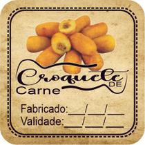 50 100 150 200 unidades adesivo etiqueta tag embalagem quadrado 3,5 cm x 3,5 cm croquete de carne sa - PEMACRI
