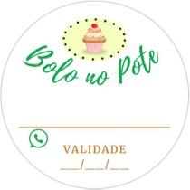50 100 150 200 unidades adesivo etiqueta tag redondo 3,5 cm bolo no de pote modelo 11 a prova de ag