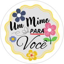 50 100 150 200 unidades adesivo etiqueta tag redondo 3,5 cm um mimo para voce modelo 5 a prova de ag