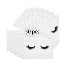 50/100 Sacos De Cuidados Posteriores Para Cílios, Bolsa De Plástico Com Cordão Para Maquiagem, Bolsa