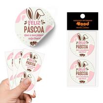 50 Adesivos Comemorativos Que Sua Páscoa Seja Doce 4 cm redondo