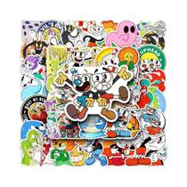 50 Adesivos De Graffiti Do Jogo Cuphead Para Laptop, iPad, Skateboard, Diário E Guitarra