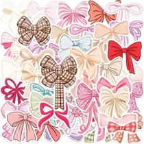 50 adesivos de laços coquette, adesivos de laços, adesivos de laços retrô e fofos para adultos, para garrafa de água, notebook, diário e scrapbook 50 adesivos de laços coquette, adesivos de laços, adesivos de laços retrô e fofos para adultos, para garrafa de água, notebook, diário e scrapbook