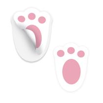 50 Adesivos Pegadas de Coelho Diversão na Caça aos Ovos