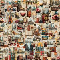 50 adesivos vintage de viagem à prova dágua em vinil, 5 a 7,5 cm 50 adesivos vintage de viagem à prova dágua em vinil, 5 a 7,5 cm