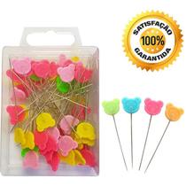 50 Alfinetes Cabeça Ursinho Cores Patchwork Costura Aplique 50 Alfinetes Cabeça Ursinho Cores Patchwork Costura Aplique