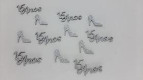 50 Apliques 15 anos Decoração EVA com brilho para Lembrancinhas Caixinhas